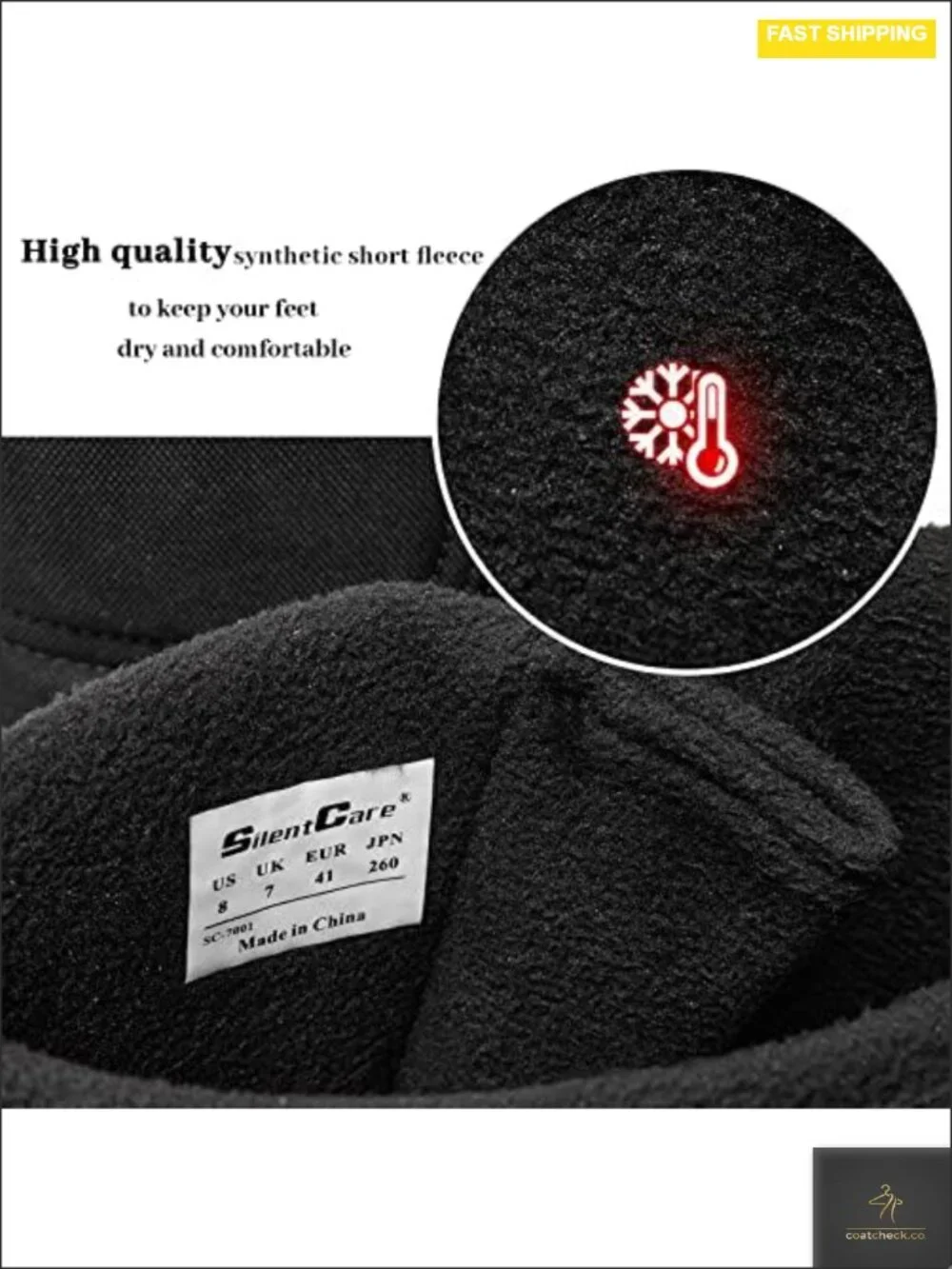 Men's Waterproof Snow Boots Mid-Calf Zipper Winter Outdoor Lightweight Non-Slip